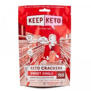 KEEP KETO CRACKERS SWEET CHILLI 75G (BOX OF 6)