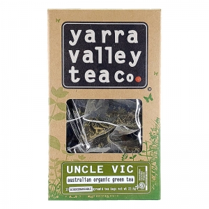 YARRA VALLEY ORGANIC GREEN TEA BAG UNCLE VIC (BOX OF 8)